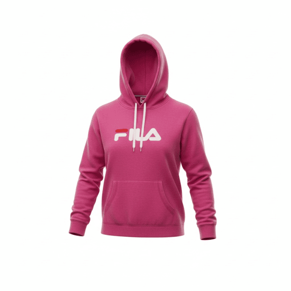 Fila Felpa con Cappuccio Logo Rosa da Donna M