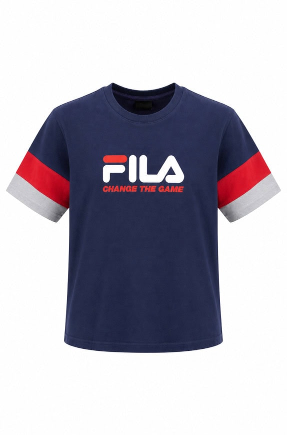 FILA GRAPHIC TEE SPORTSWEAR NAVY UOMO PRE OWNED L