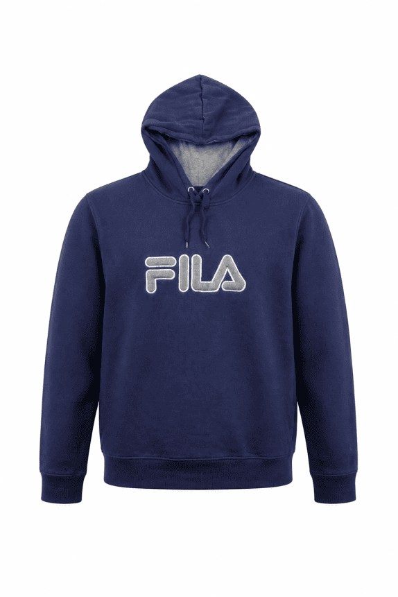 2000s FILA HOODIE SPORTSWEAR NAVY MEN PRE OWNED L