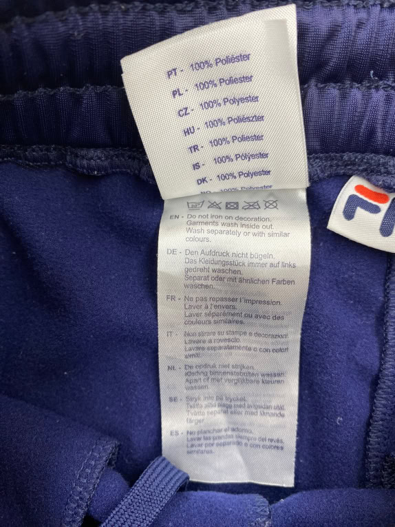 FILA Παντελόνι Φόρμας Retro Logo Tape Μπλε Unisex Small
