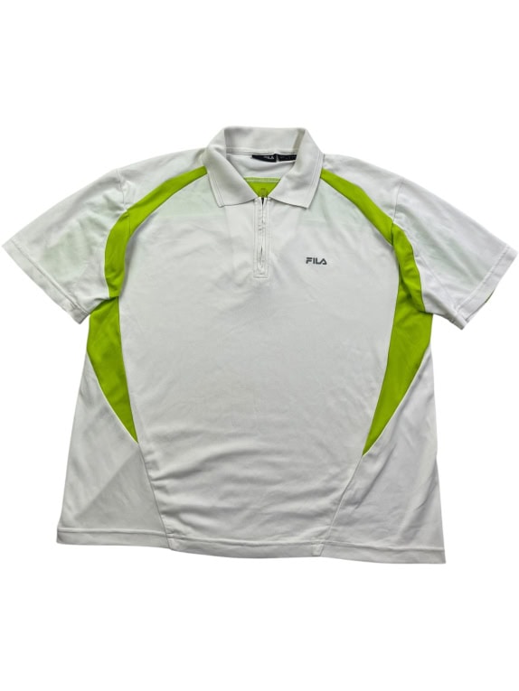 Fila Polo Λευκή με Πράσινες Λεπτομέρειες Ανδρική Large