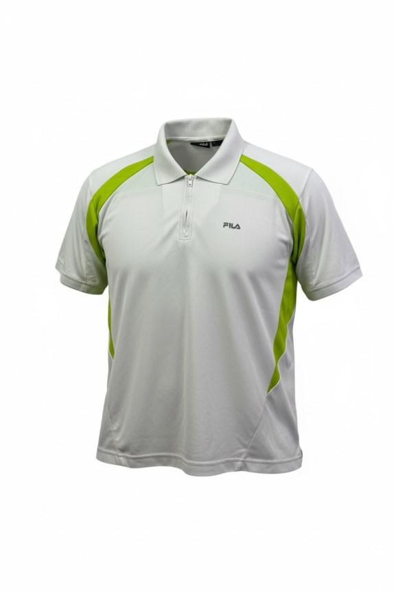 Fila Polo Λευκή με Πράσινες Λεπτομέρειες Ανδρική Large