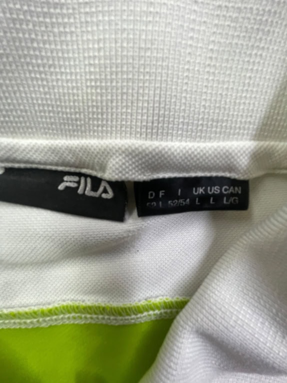 Fila Polo Λευκή με Πράσινες Λεπτομέρειες Ανδρική Large
