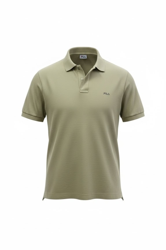 Fila Polo Maglia Casual con Logo Beige da Uomo L