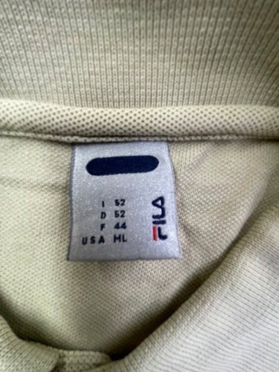 Fila Polo Maglia Casual con Logo Beige da Uomo L