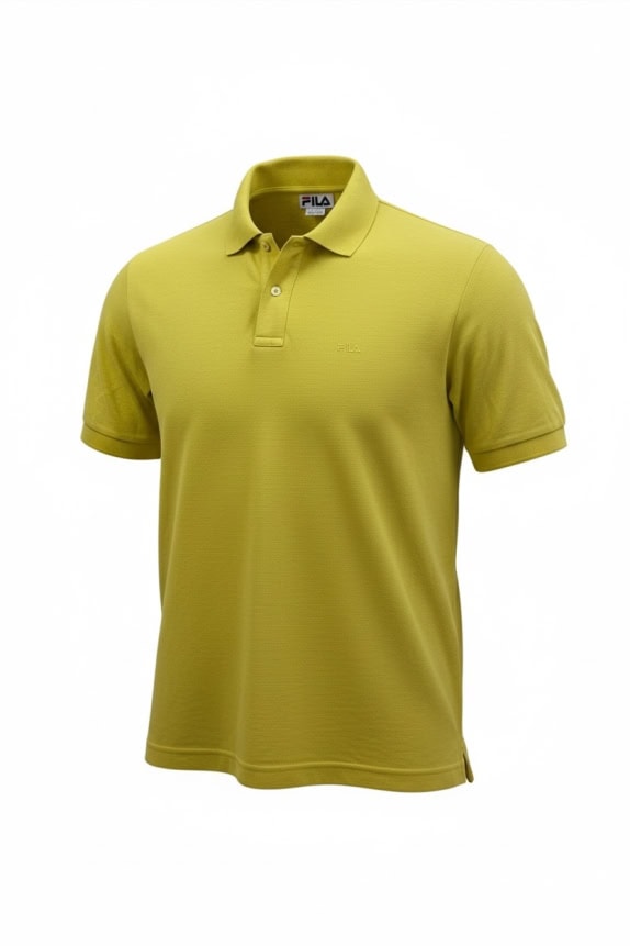 Fila Polo Μπλούζα Κίτρινη Basic Logo Ανδρική XL