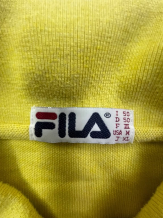 Fila Polo Μπλούζα Κίτρινη Basic Logo Ανδρική XL