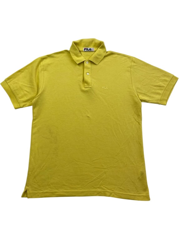 Fila Polo Μπλούζα Κίτρινη Basic Logo Ανδρική XL