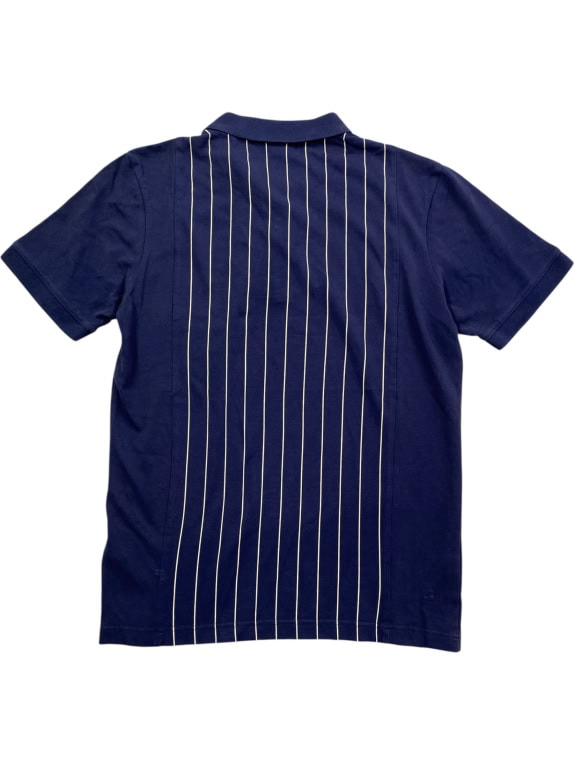 FILA POLO SHIRT WITH STRIPES AND LOGO NAVY BLUE MEN'S S