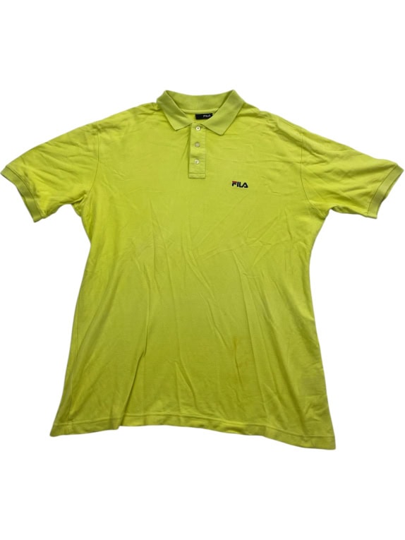 Fila Polo Shirt Casual Logo Lime Green Men’s XXL
