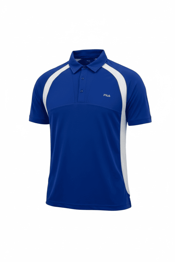FILA Polo Shirt Performance Mesh Details Μπλε Ανδρικό Large