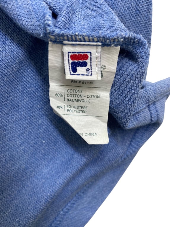 FILA VINTAGE POLO SHIRT WITH LOGO BLUE MEN'S XL
