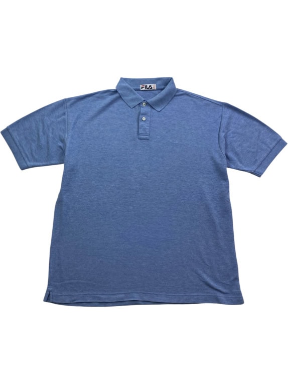 FILA VINTAGE POLO SHIRT WITH LOGO BLUE MEN'S XL