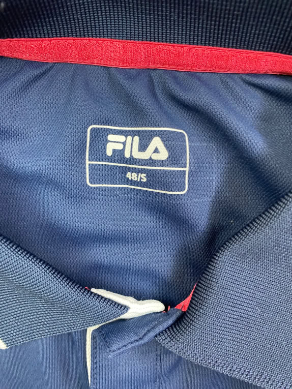 FILA VINTAGE POLO SHIRT WITH LOGO BLUE-WHITE MEN'S S