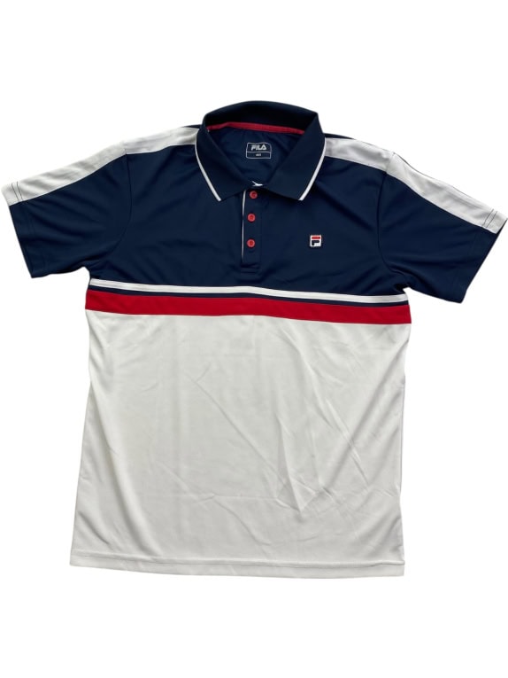 FILA VINTAGE POLO SHIRT WITH LOGO BLUE-WHITE MEN'S S