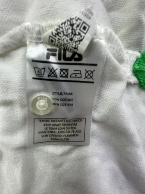 FILA Polo T-Shirt con logo Bianco UNISEX XL