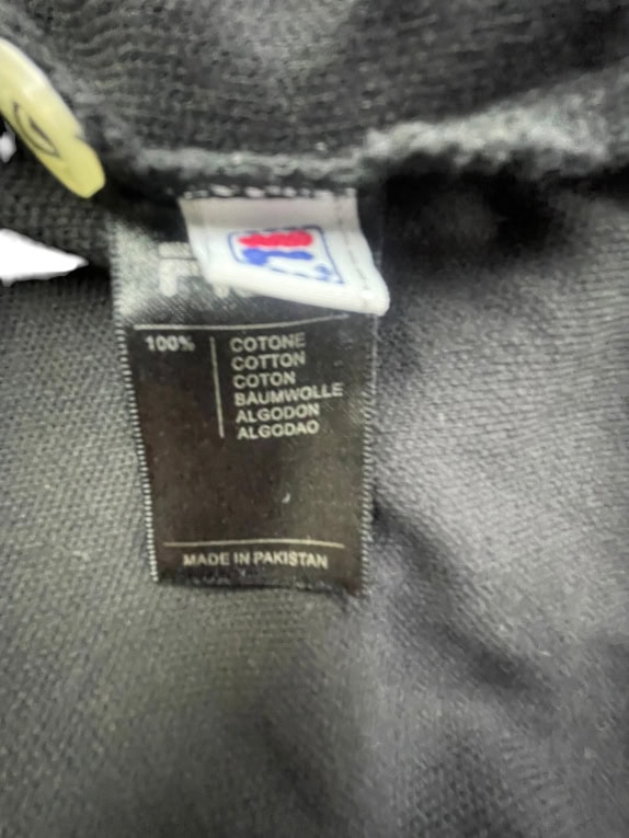 FILA Polo T-Shirt Logo Nero UNISEX L