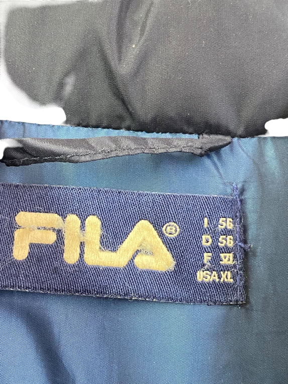 FILA Piumino con logo 90s nero unisex XL