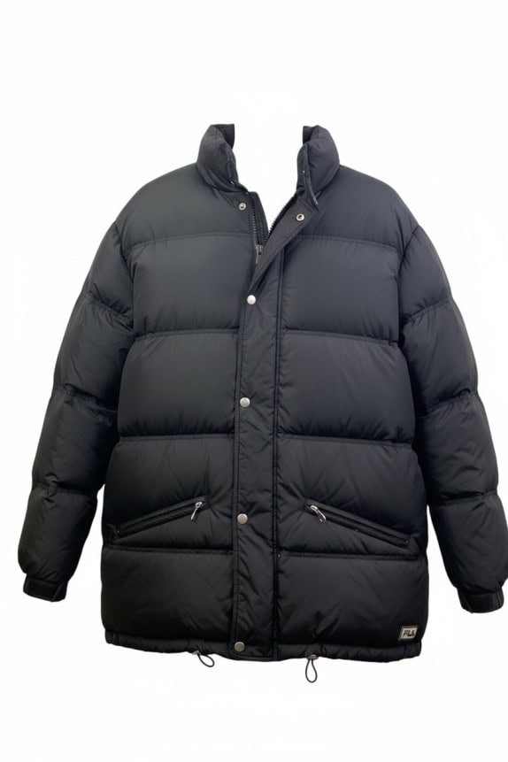 FILA PUFFER ΜΠΟΥΦΑΝ 90s LOGO ΜΑΥΡΟ UNISEX XL