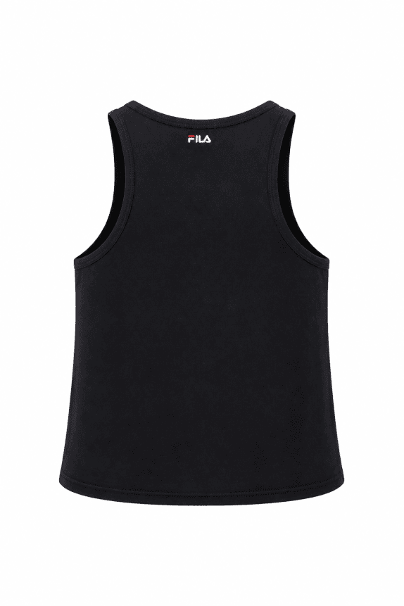 FILA TANK TOP STREETWEAR BLACK WOMEN PRE OWNED L