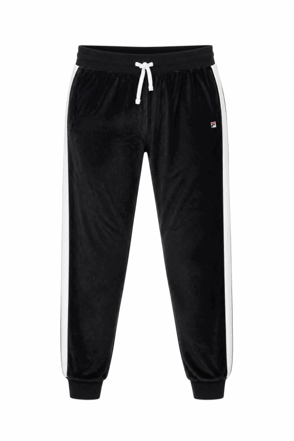 FILA TRACK PANTS VELVET BLACK MENS PRE OWNED XL