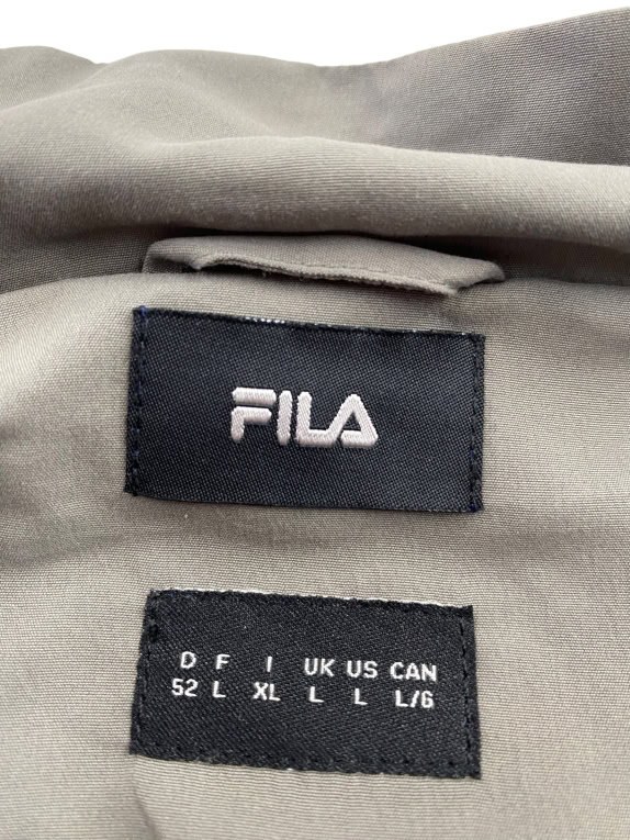 FILA ΖΑΚΕΤΑ TRACK JACKET VINTAGE ΛΟΓΟΤΥΠΟ ΚΑΦΕ-ΓΚΡΙ ΑΝΔΡΙΚΟ L