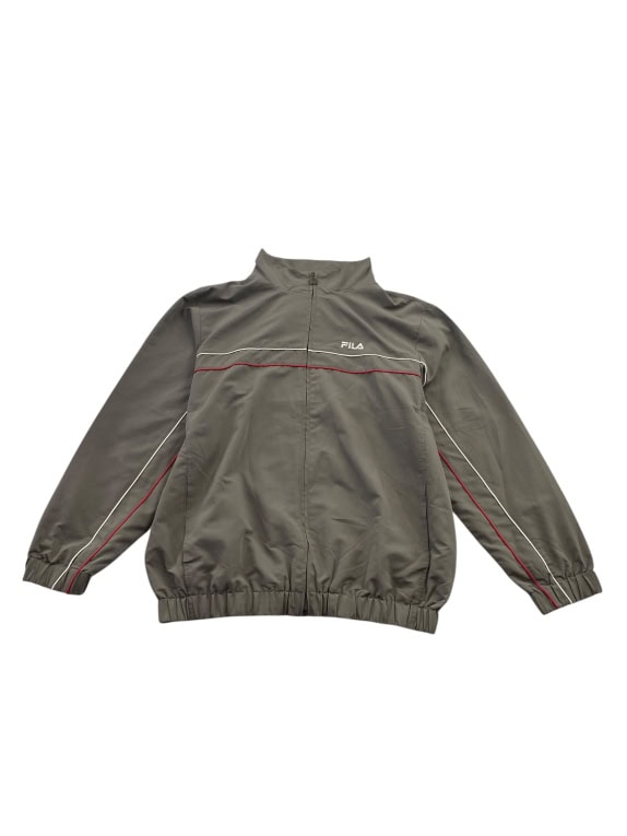FILA ΖΑΚΕΤΑ TRACK JACKET VINTAGE ΛΟΓΟΤΥΠΟ ΚΑΦΕ-ΓΚΡΙ ΑΝΔΡΙΚΟ L