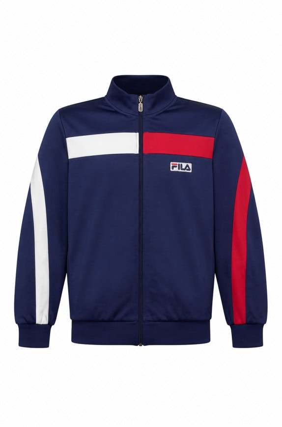 FILA GIACCA TRACK SPORTIVA BLU NAVY UOMO PRE OWNED L