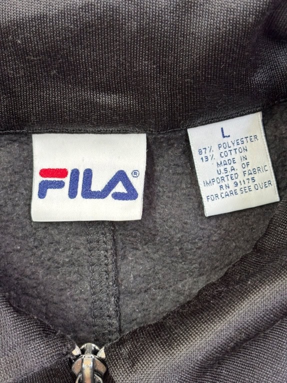 FILA ZIP JACKET SPORTSWEAR ΜΑΥΡΟ ΓΥΝΑΙΚΕΙΟ PRE OWNED L