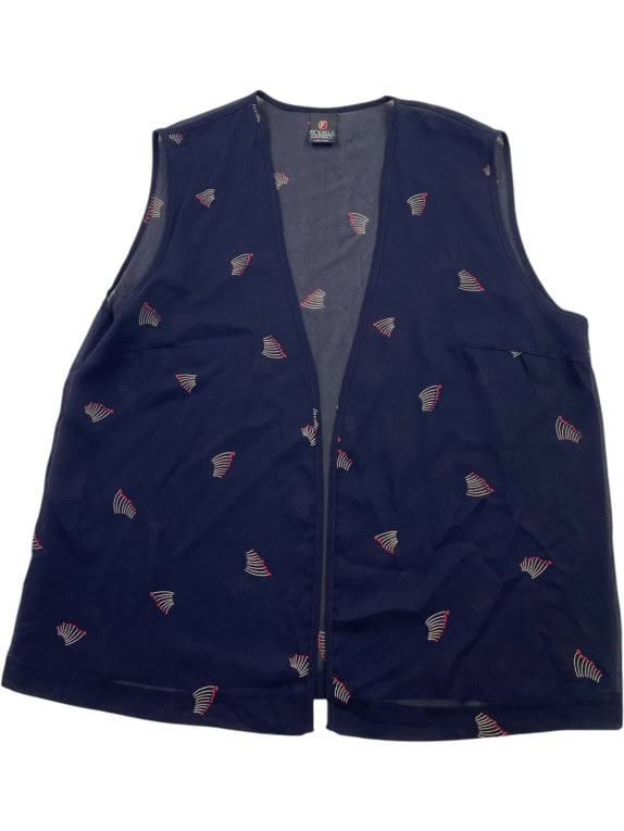 FIORELLA RUBINO DRESS RETRO NAVY WOMEN PRE OWNED L