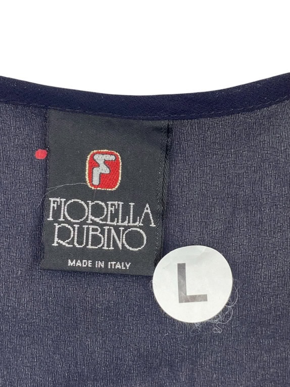 FIORELLA RUBINO DRESS RETRO NAVY WOMEN PRE OWNED L