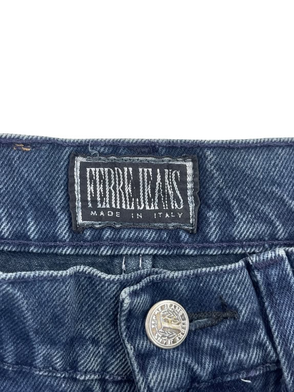 Fiorucci Jeans Denim Παντελόνι Vintage Logo Μπλε Γυναικείο XS