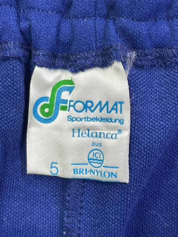 FORMAT TRACK PANTS VINTAGE BLUE UNISEX PRE OWNED L