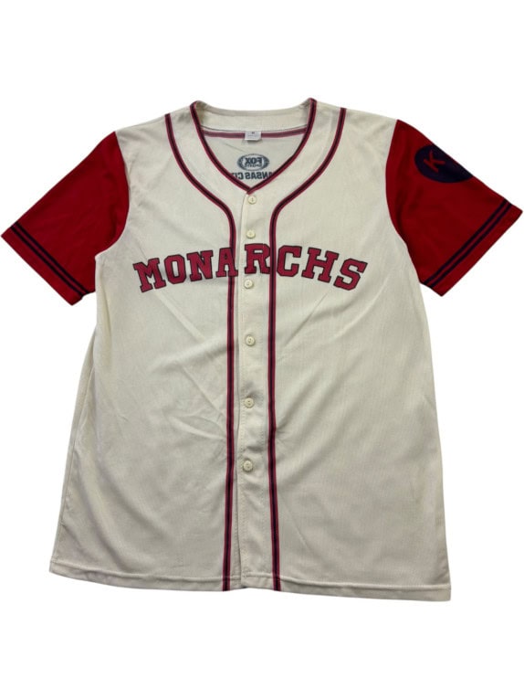 FOX SPORTS BASEBALL JERSEY COLLEGIATE ΚΡΕΜ ΚΟΚΚΙΝΟ UNISEX PRE OWNED M