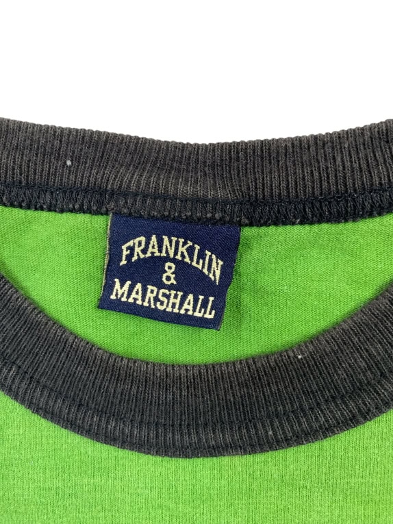 FRANKLIN & MARSHALL LONG-SLEEVE T-SHIRT VINTAGE STYLE LOGO GREEN MALE XL