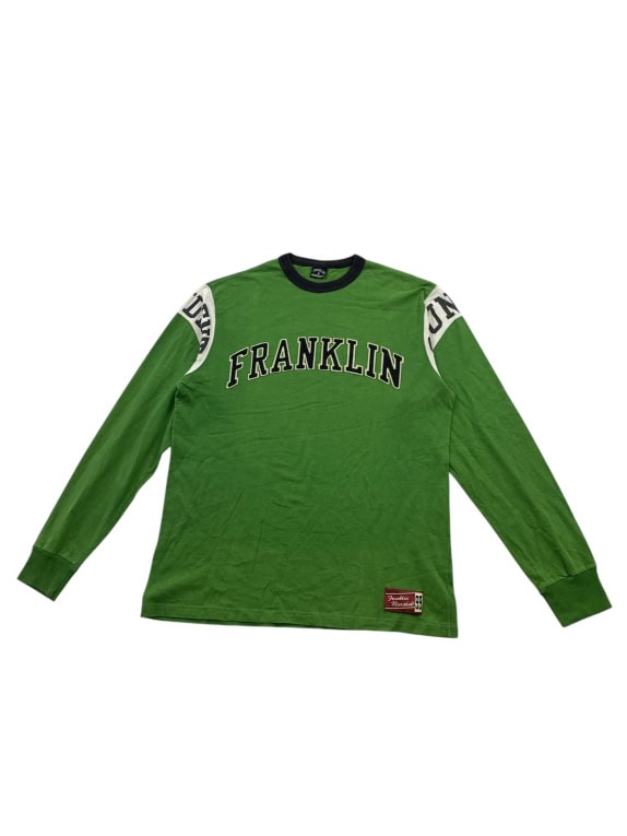 FRANKLIN & MARSHALL LONG-SLEEVE T-SHIRT VINTAGE STYLE LOGO GREEN MALE XL