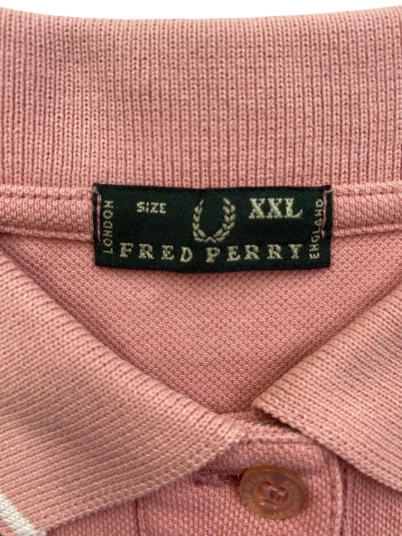 FRED PERRY SLEEVELESS POLO SHIRT VINTAGE EMBROIDERED LOGO DUSTY PINK WOMEN S/M