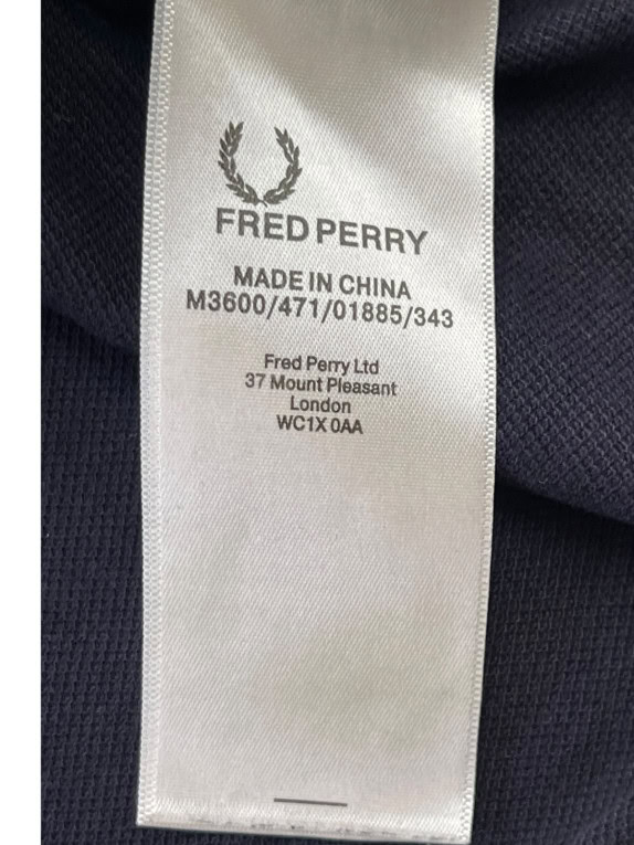 FRED PERRY POLO CLASSICA NAVY UOMO PRE OWNED M