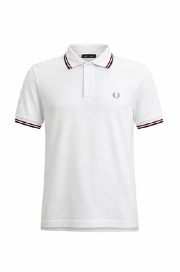 FRED PERRY POLO SHIRT CLASSIC WHITE UOMO PRE OWNED XS