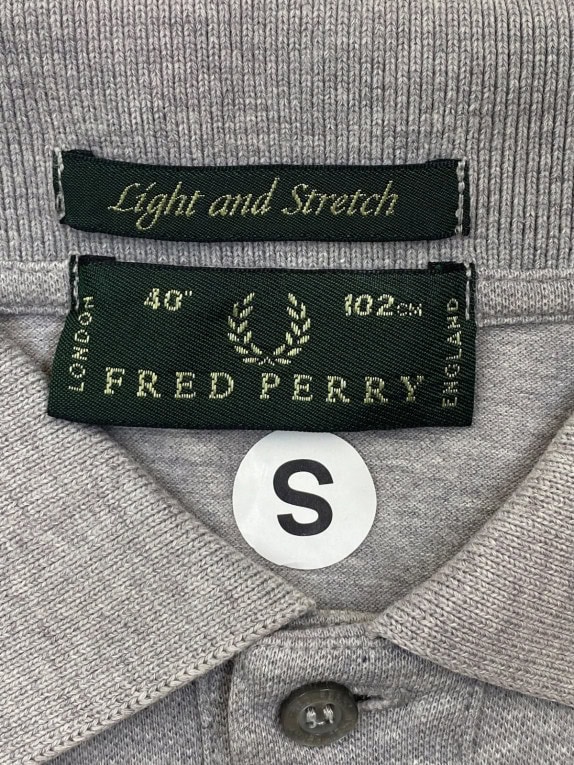 FRED PERRY POLO SHIRT MINIMAL ΓΚΡΙ ΑΝΤΡΙΚΟ PRE OWNED S