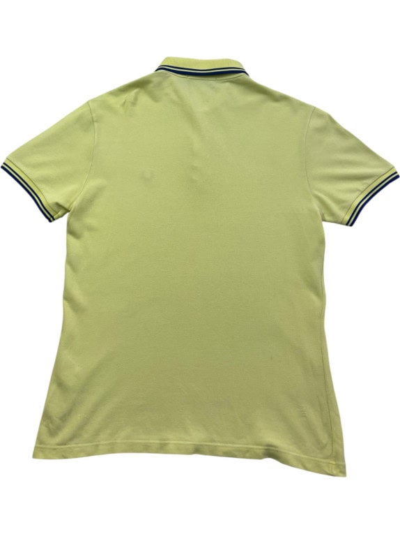 FRED PERRY POLO SHIRT MINIMAL YELLOW MENS PRE OWNED M
