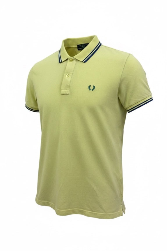 FRED PERRY POLO SHIRT MINIMAL GIALLO UOMO PRE OWNED M