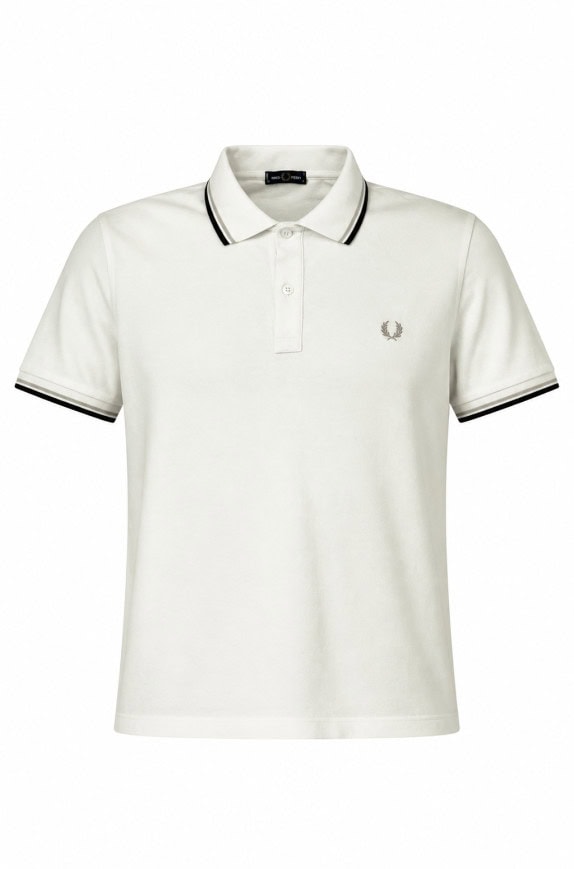 FRED PERRY POLO SHIRT MINIMAL OFF WHITE MENS PRE OWNED