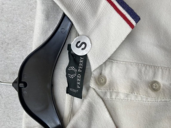 FRED PERRY POLO SHIRT RETRO CREAM UOMO PRE OWNED S