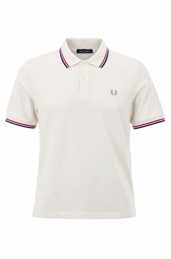 FRED PERRY POLO SHIRT RETRO CREAM UOMO PRE OWNED S