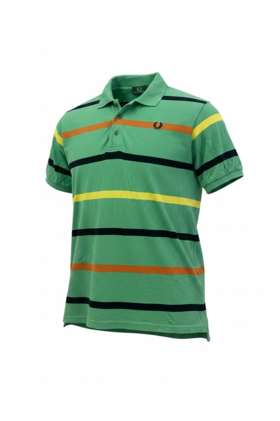 FRED PERRY POLO SHIRT RETRO VERDE UOMO PRE OWNED M