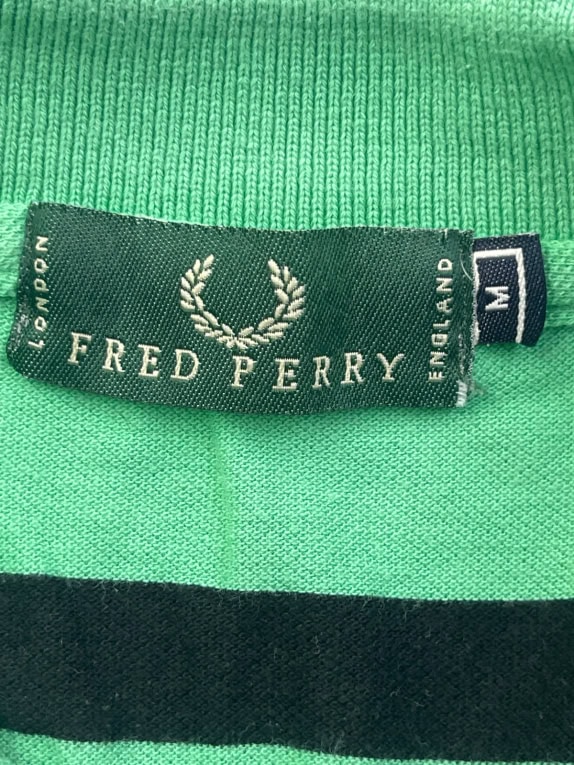 FRED PERRY POLO SHIRT RETRO VERDE UOMO PRE OWNED M