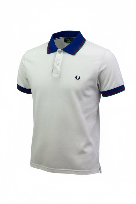 FRED PERRY POLO SHIRT RETRO WHITE ΑΝΤΡΙΚΟ PRE OWNED M