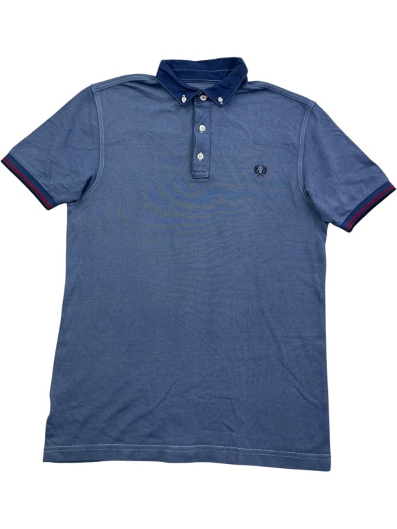 FRED PERRY Polo T-Shirt Logo Μπλε UNISEX S