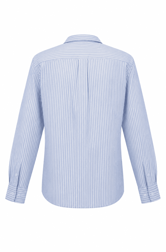 FRED PERRY CAMICIA RIGATA CLASSIC BLUE UOMO PRE OWNED M